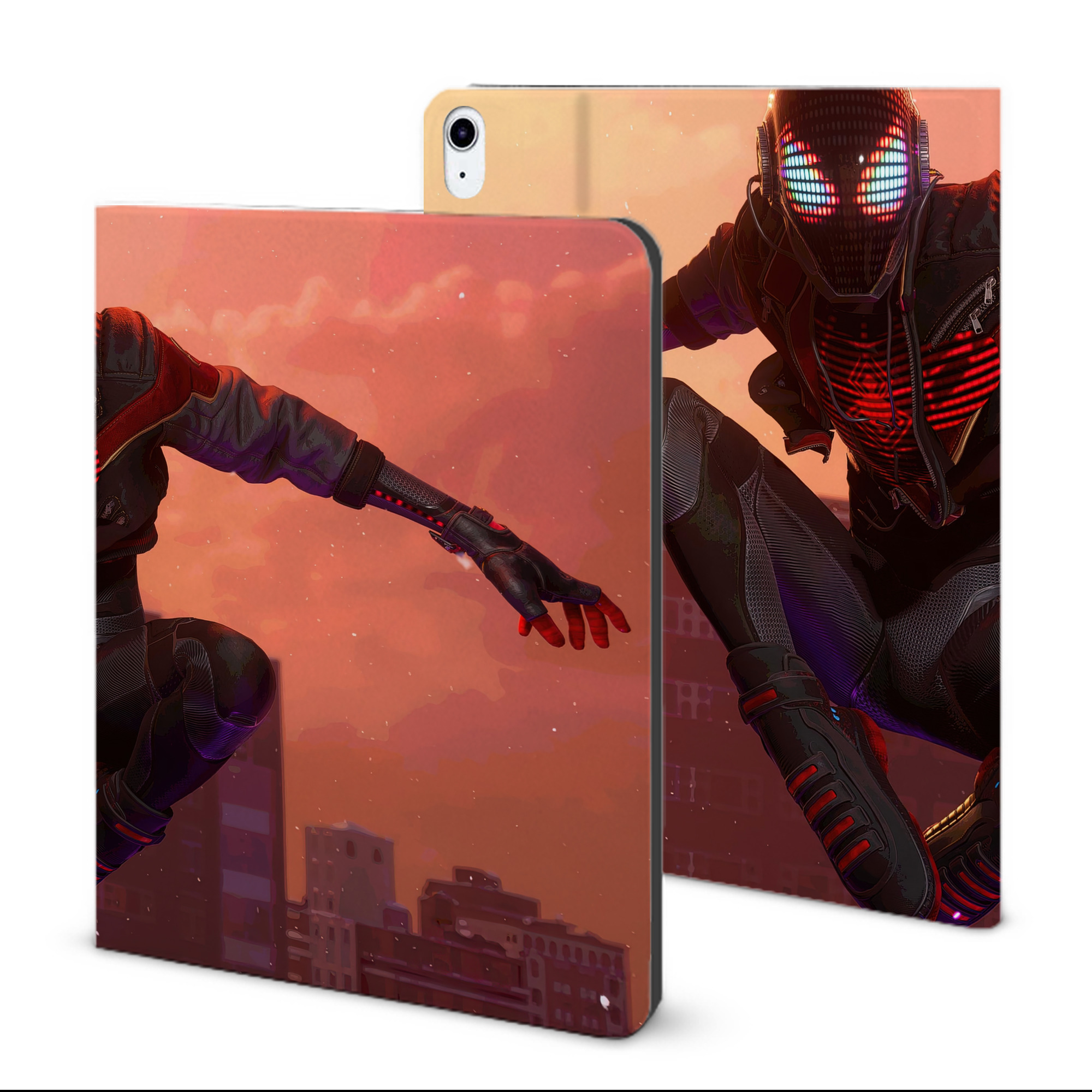 （画像用） Spider Man スパイダーマン IPad ケース ブック型 PUレザー TPU 耐衝撃 軽量 薄型 ペン収納なし 全面保護 IPad 各モデル対応
